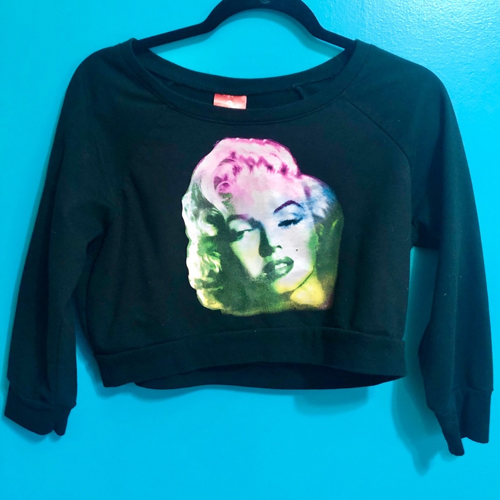 Girls•Marilyn Monroe Long Sleeve Crop Top